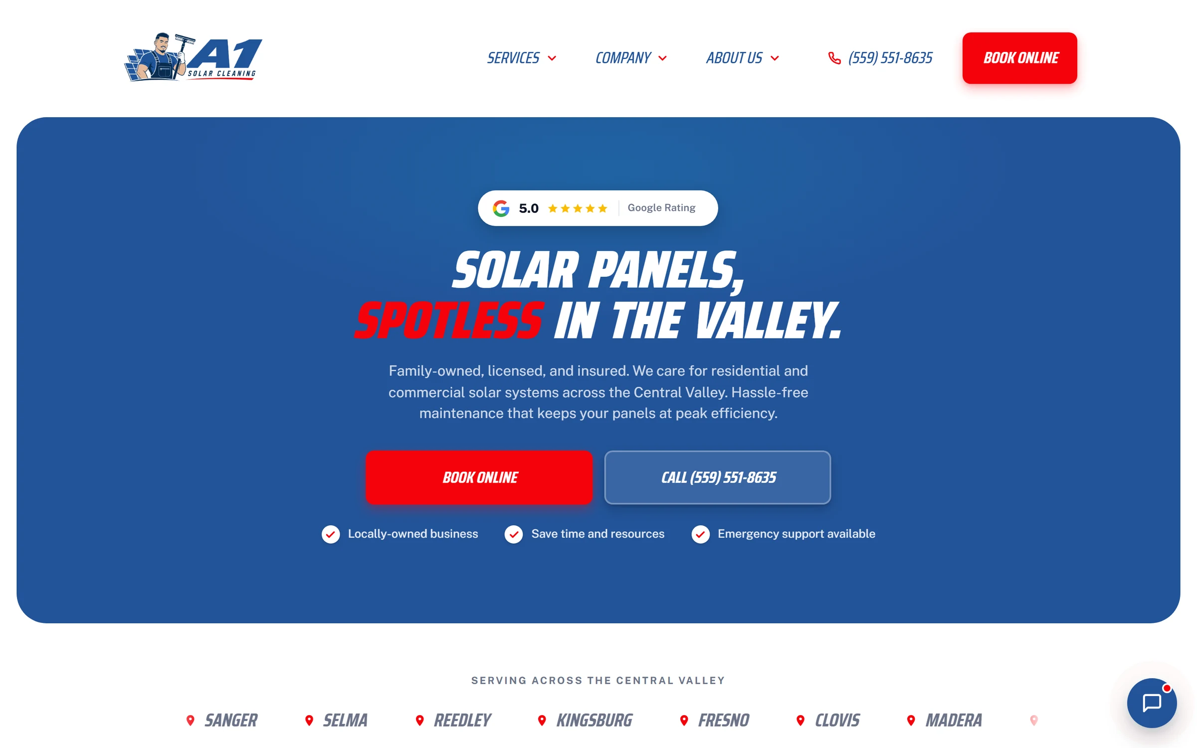 A1 Solar Cleaning marketing site
